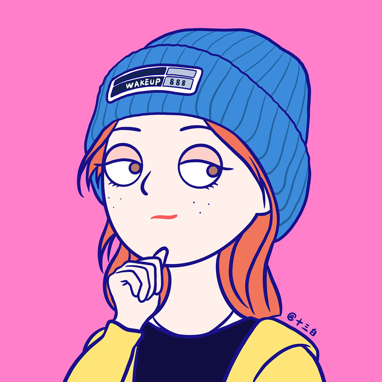 女生头像系列插画 时尚漫画 女生头像 闺蜜头像 群头像 十三白插画