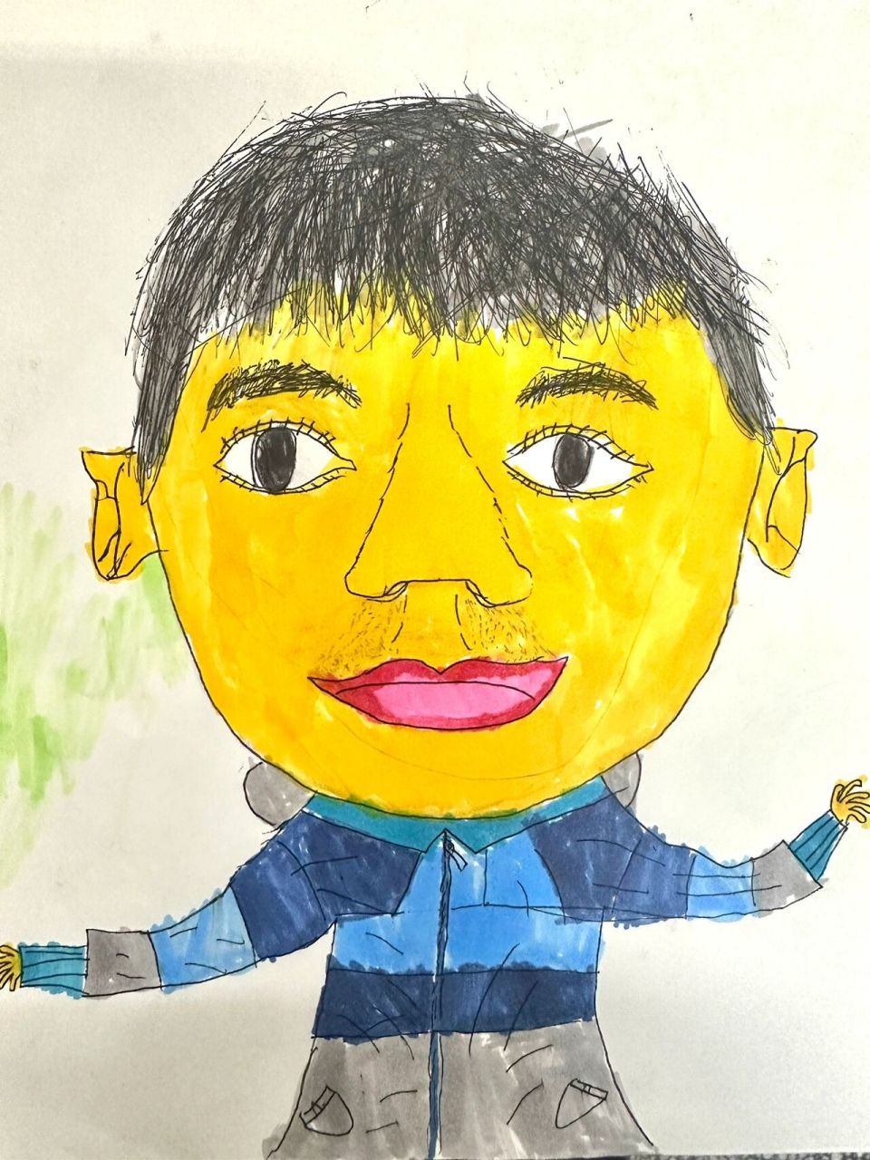 苏少版小学美术五年级上 《老师和同学》优秀作品