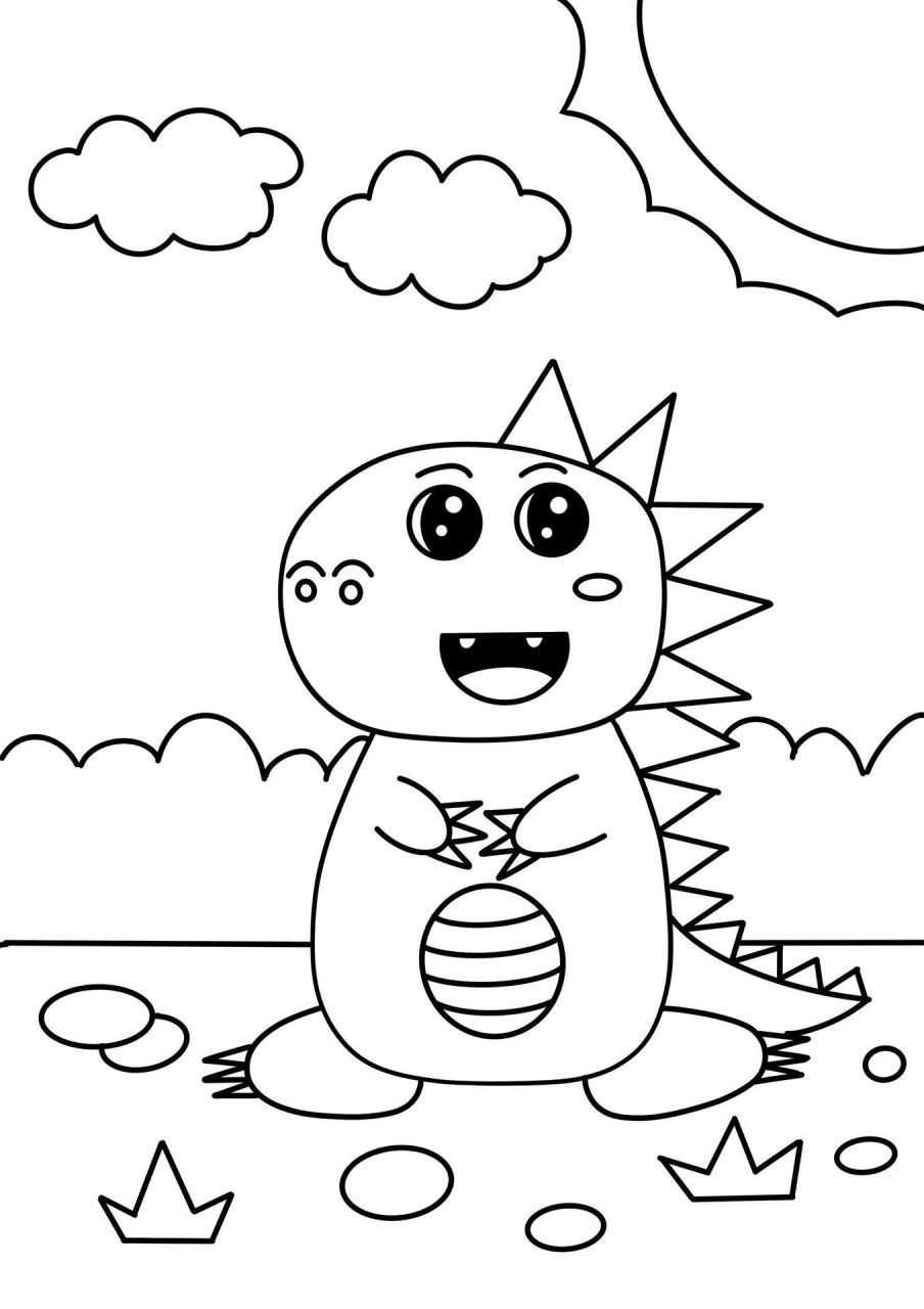 恐龙04儿童画 创意画 简笔画