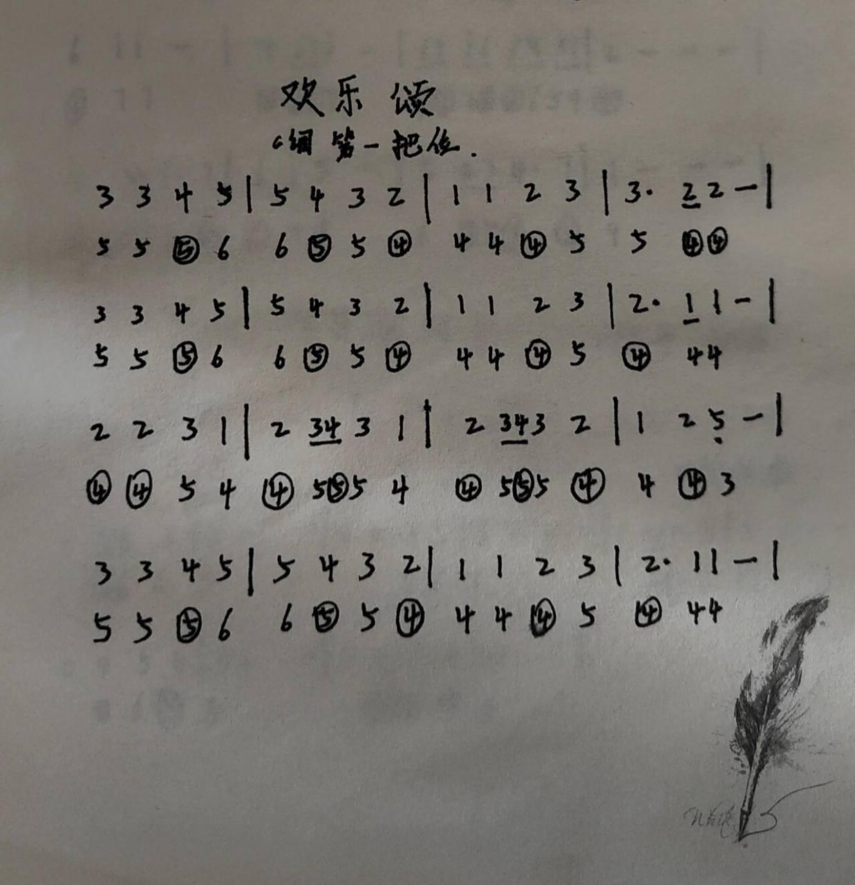 欢乐颂,蓝调口琴琴谱