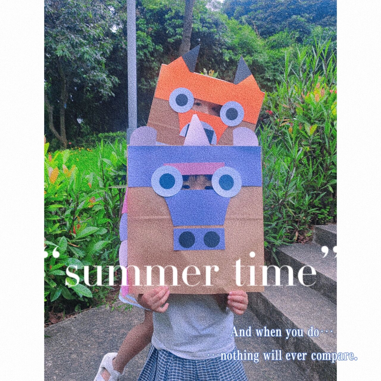 动物纸袋装扮diy—头套 【动物纸袋装扮diy】 家里的两个小家伙,一个