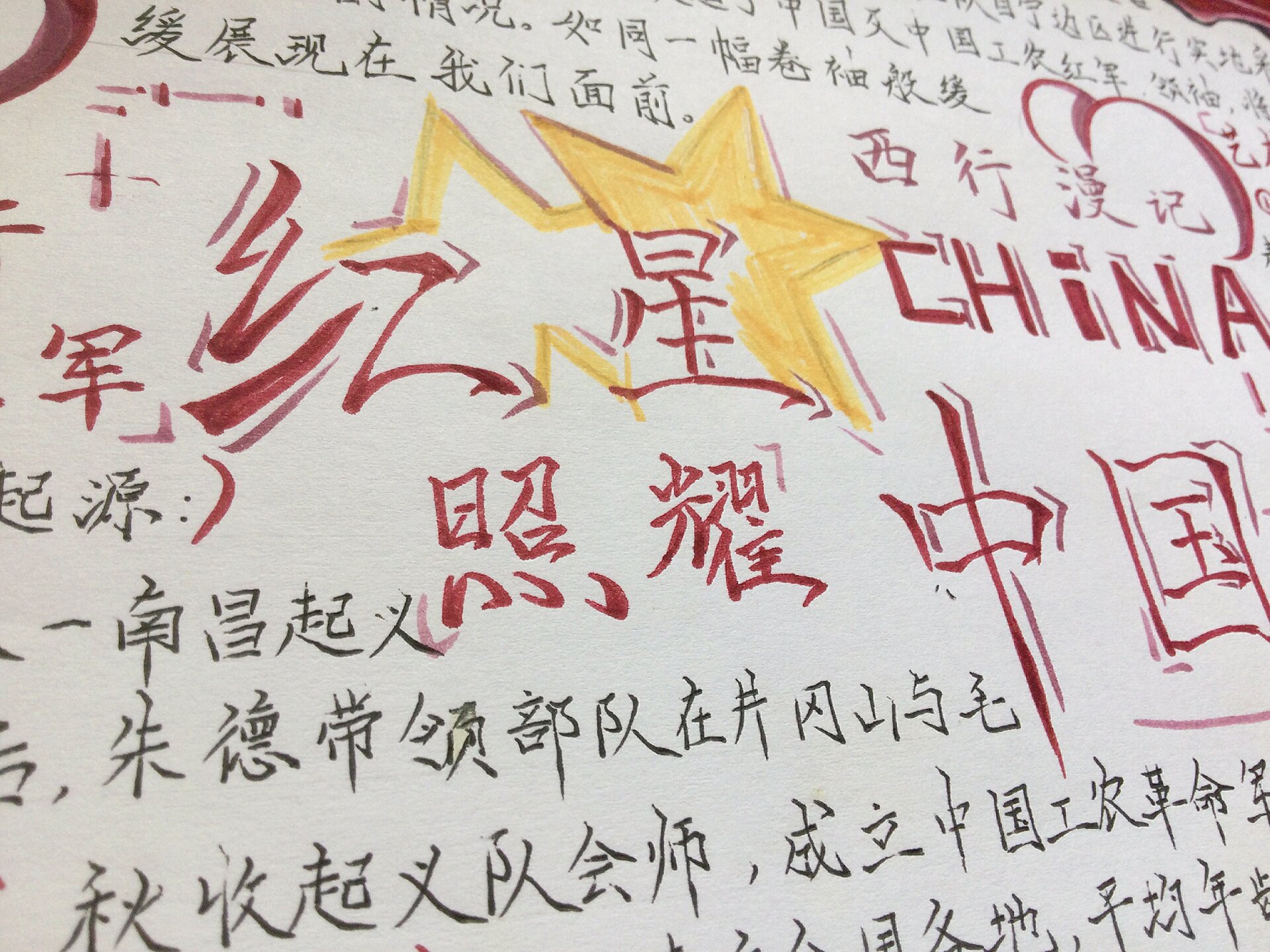 《红星照耀中国》手抄报9899