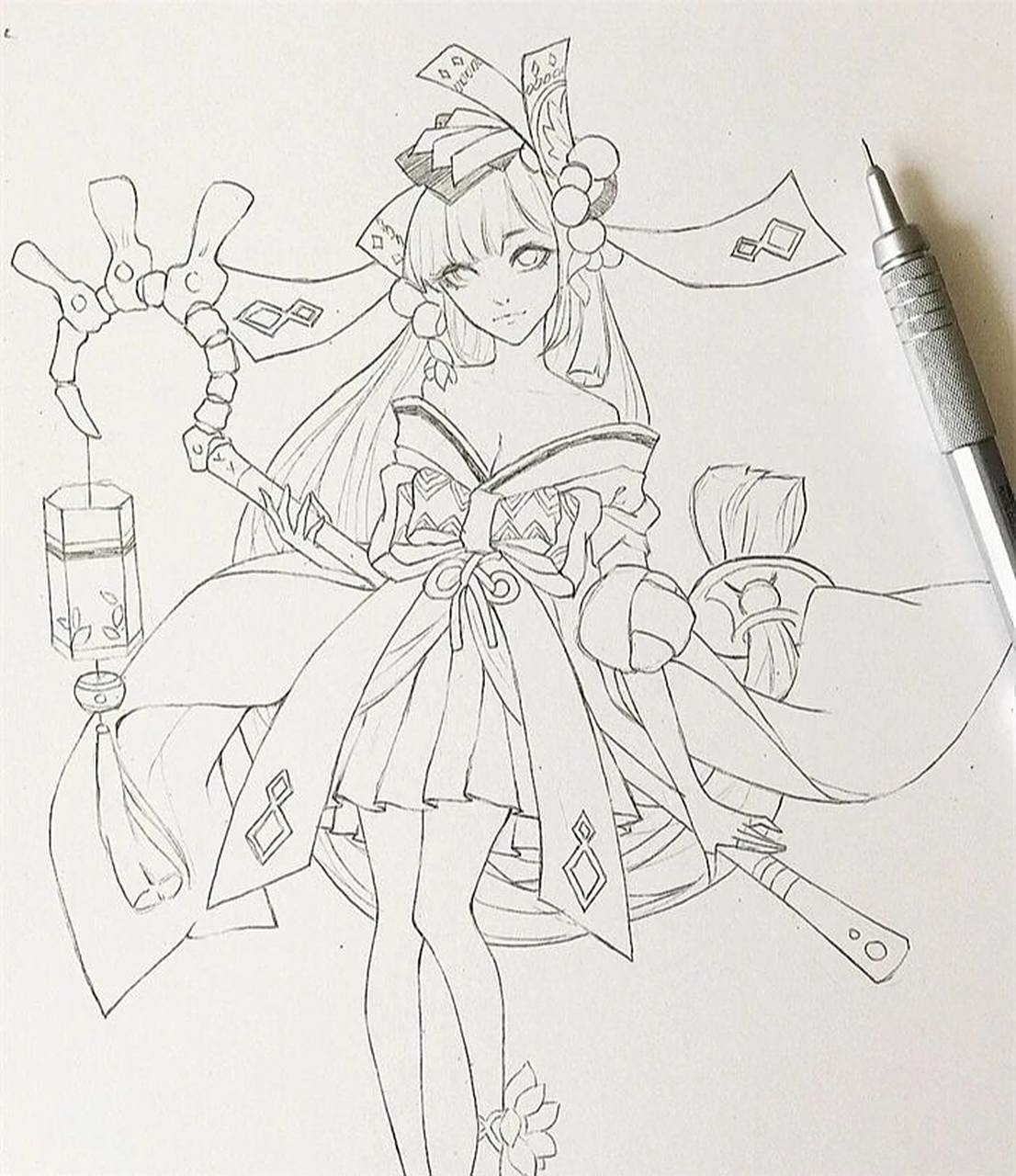 初学者必备的动漫人物铅笔画临摹作品 初学者刚开始学画画时多是以