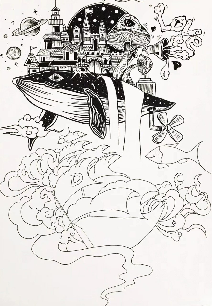 线描《未来世界》