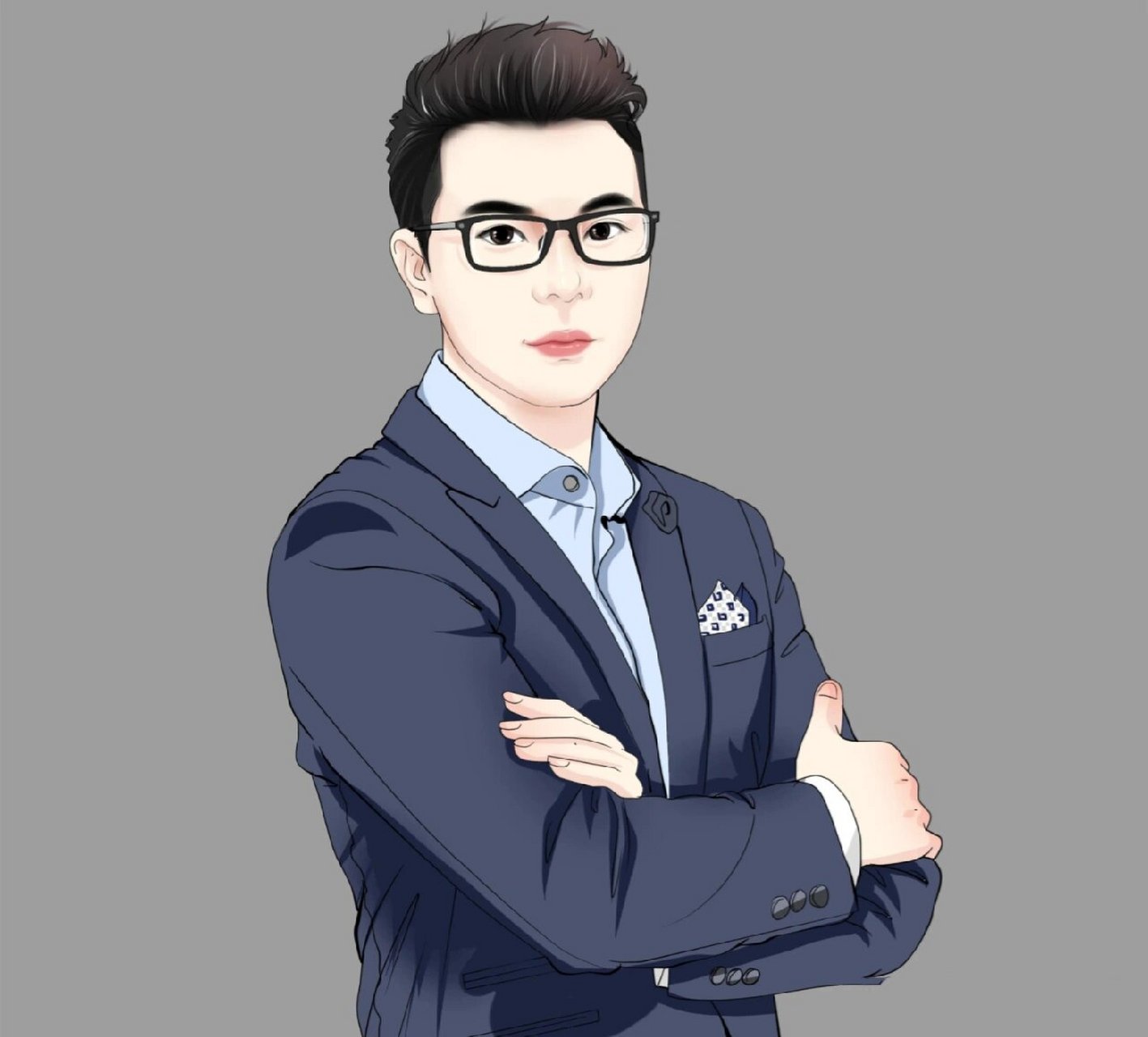 来一波帅气男生真人漫画手绘头像吧, 更新这组真人手绘动漫风格头像