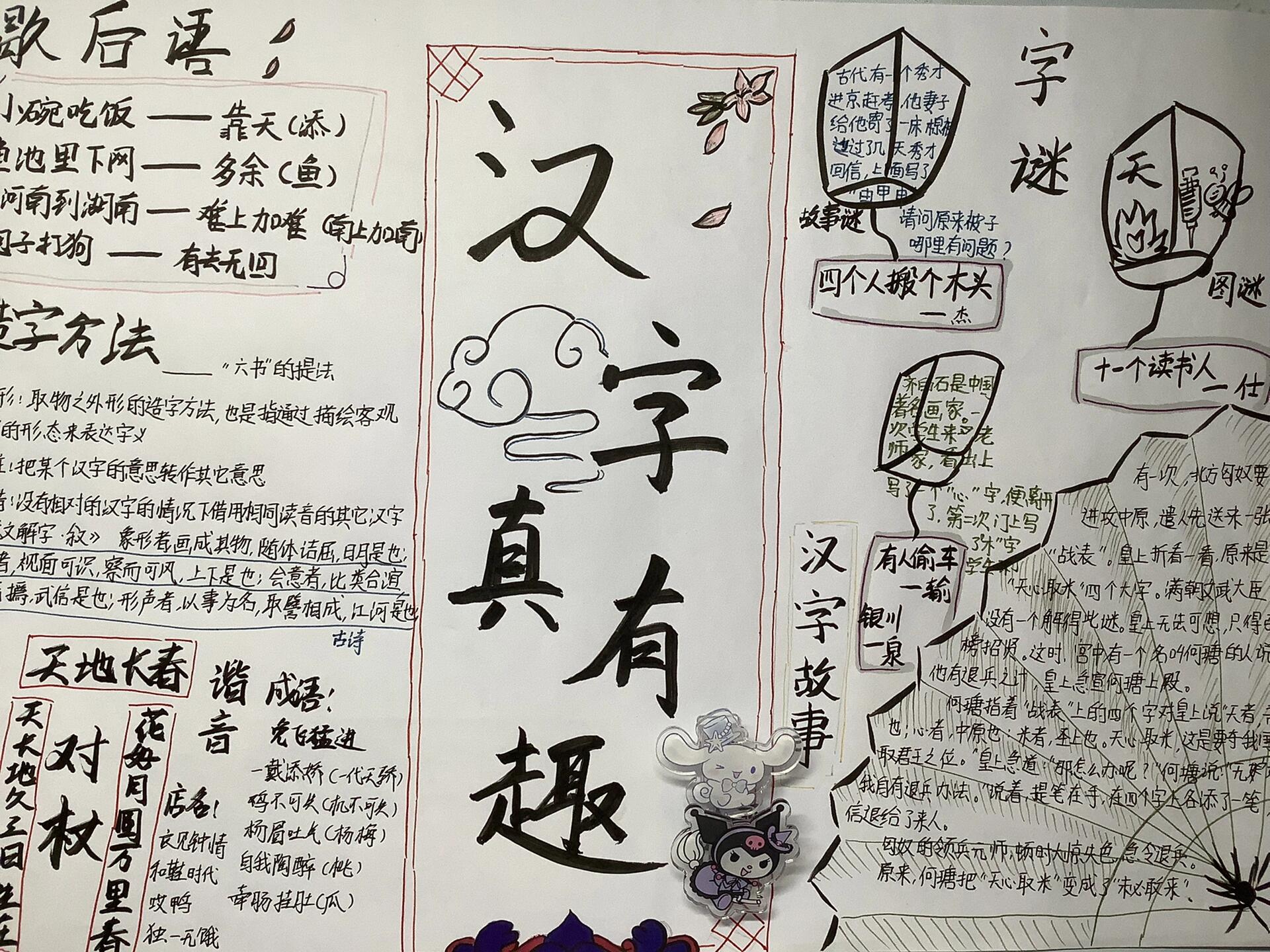 汉字真有趣a3纸手抄报