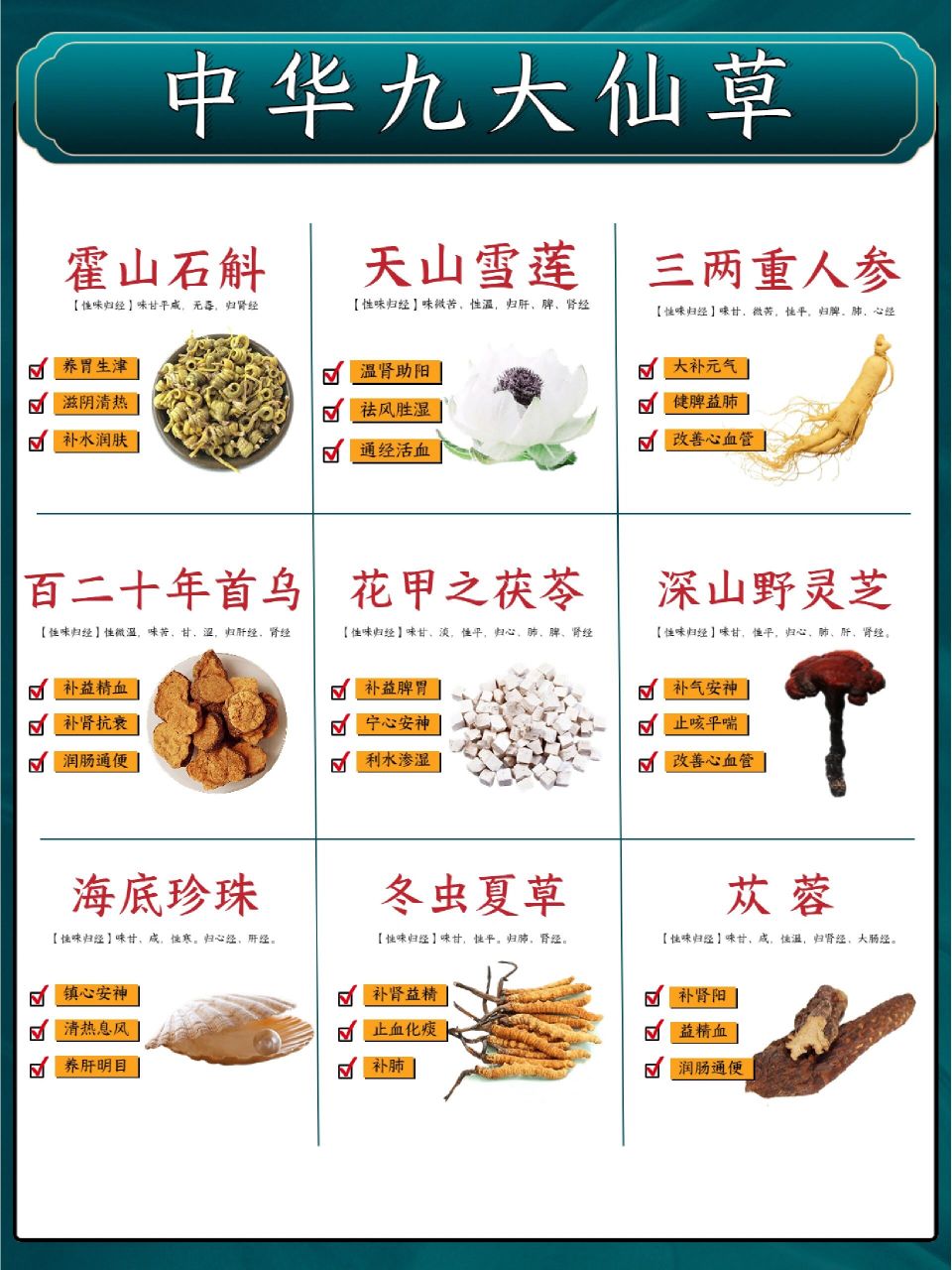 九大仙草排名97宝藏中草药营养功效都在这  中医药是中华文明瑰宝