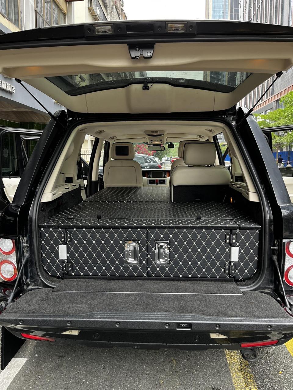 05-12款路虎揽胜后备箱储物箱收纳箱魔盒改床车户外露营长途旅行自驾