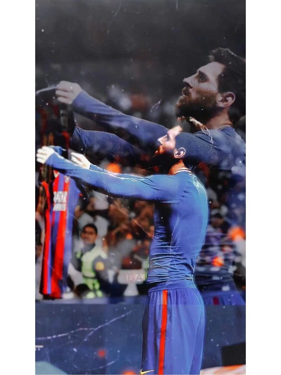 不知道还有多人少记得这张在伯纳乌晒球衣的照片