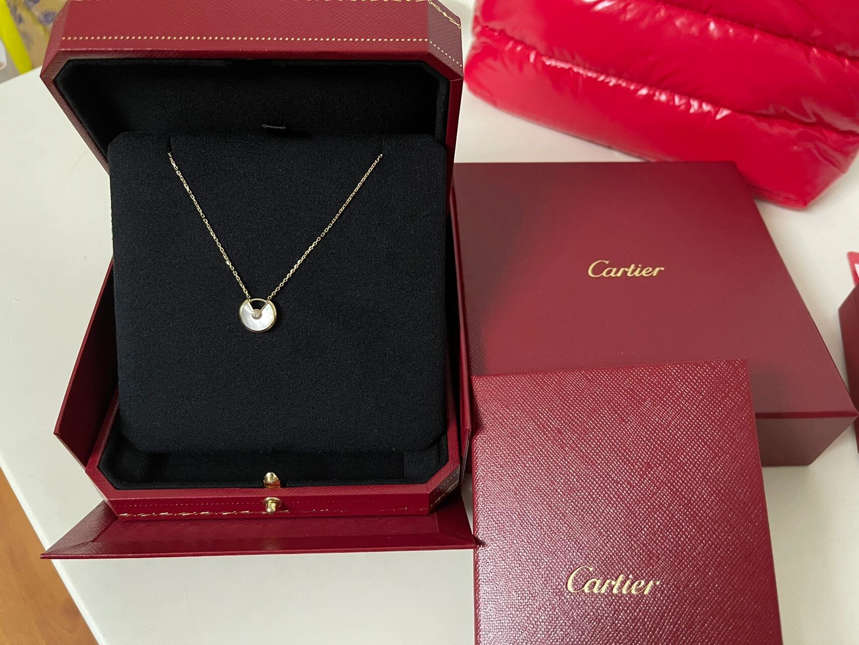 cartier卡地亚护身符项链 女神节送给自己的小礼物卡地亚护身符白贝母