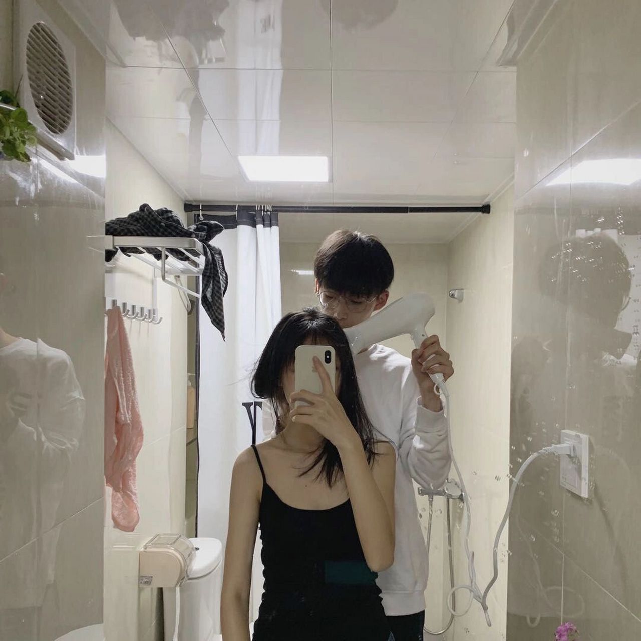 我要给女朋友洗一辈子的头95 吹头发也要承包 还有精油护发素通通