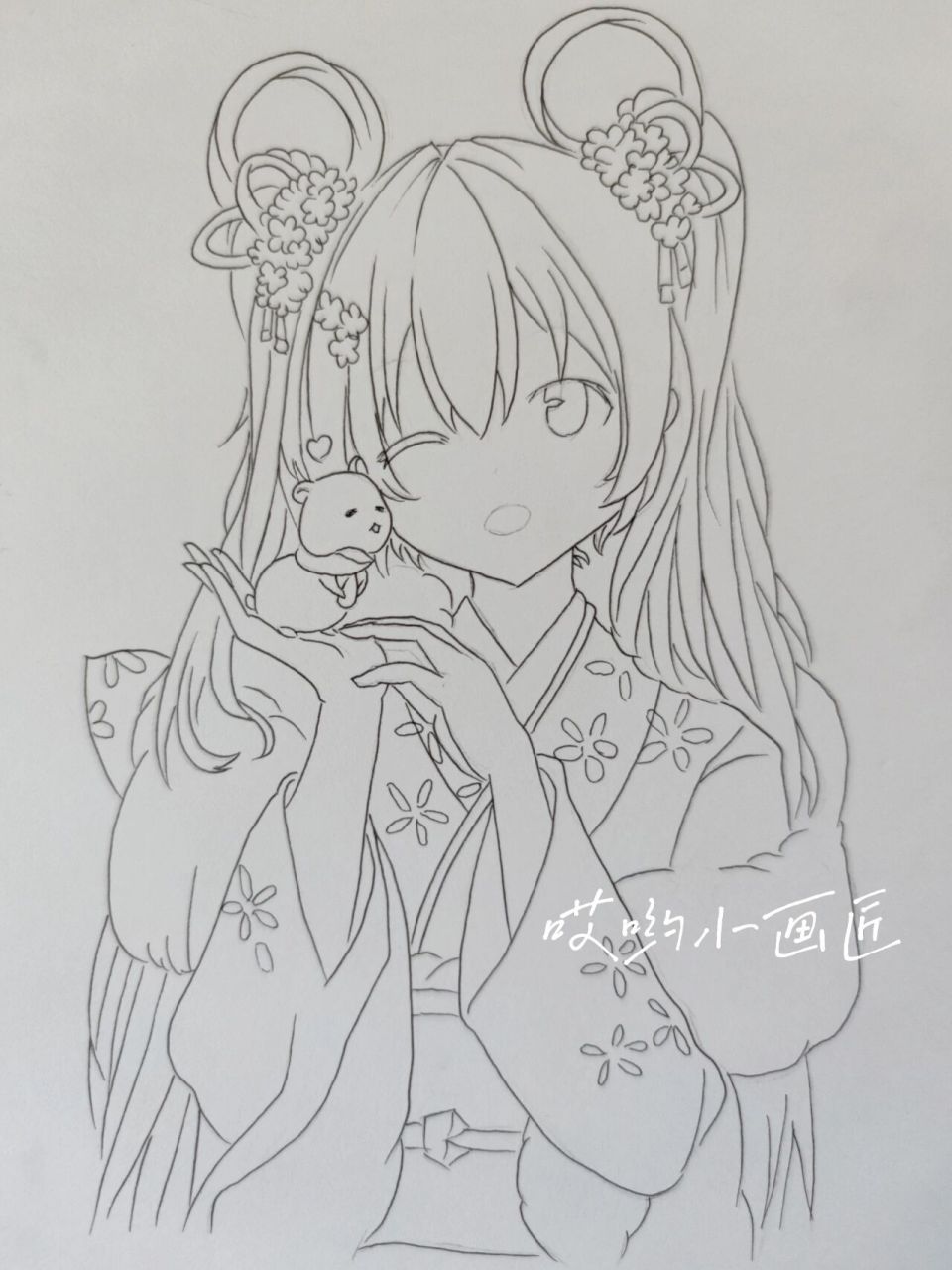 马克笔动漫人物绘画 | 步骤 同学们,交作业了~ 色号在最后一张图,请