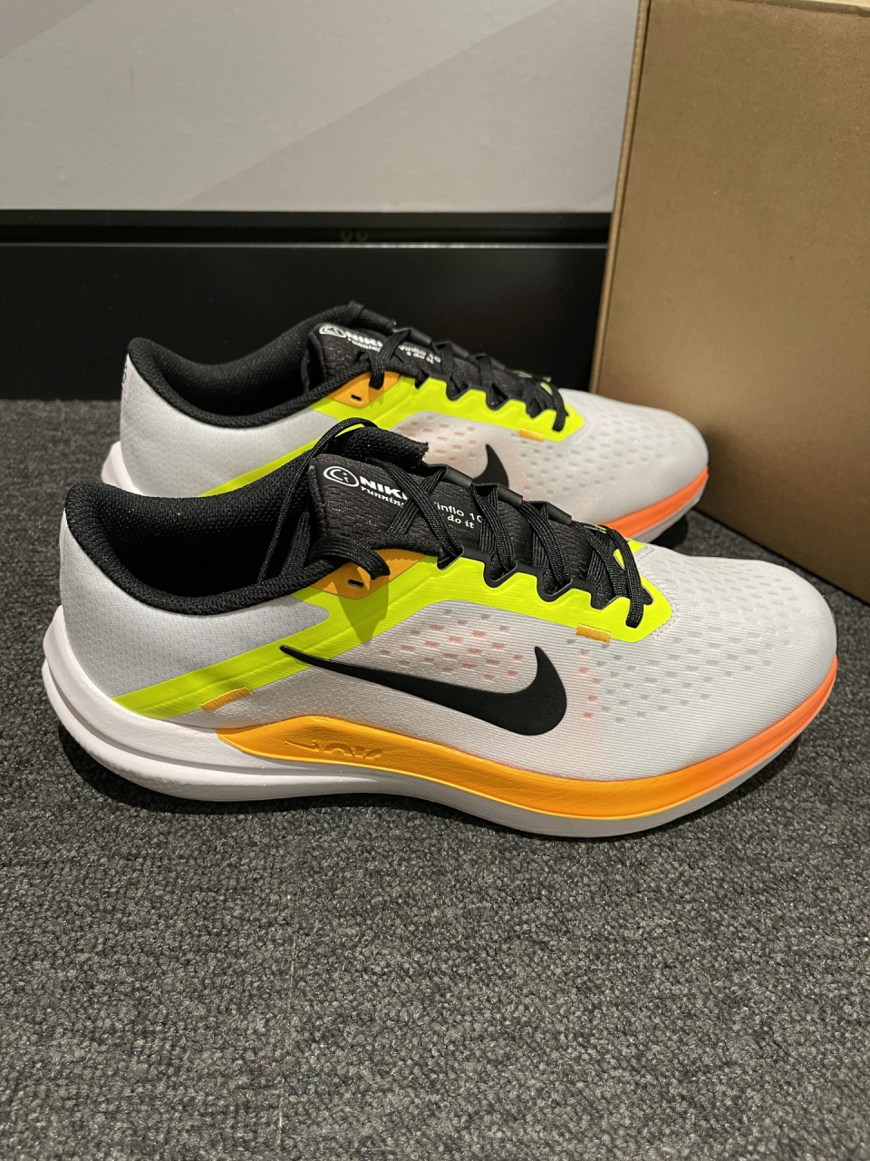 nike winflo 10 缓震低帮耐磨跑步鞋,白橙 nike winflo 10 缓震低帮