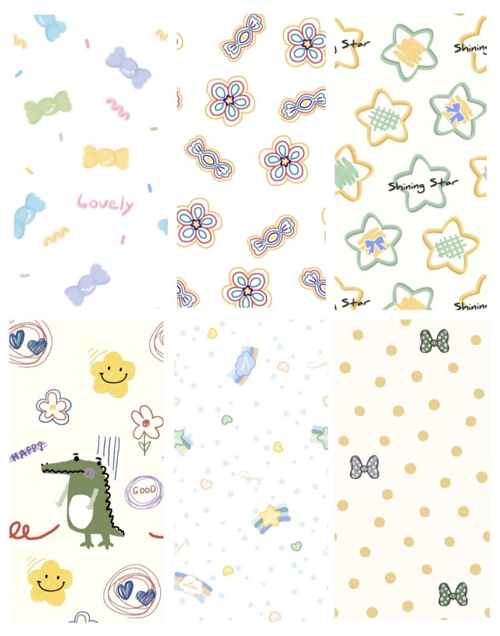 19期 原创可爱卡通手机壁纸图案插画95 花型 | 图案设计 可约稿