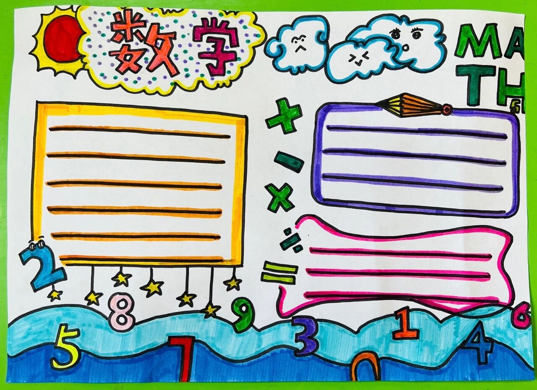 小学五年级下学期数学手抄报