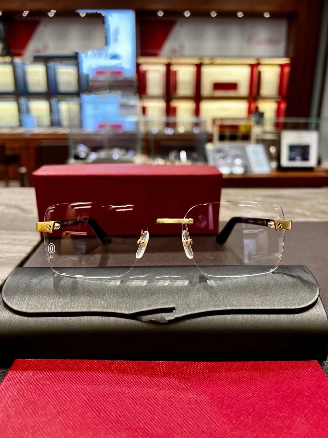 cartier 卡地亚无框眼镜
