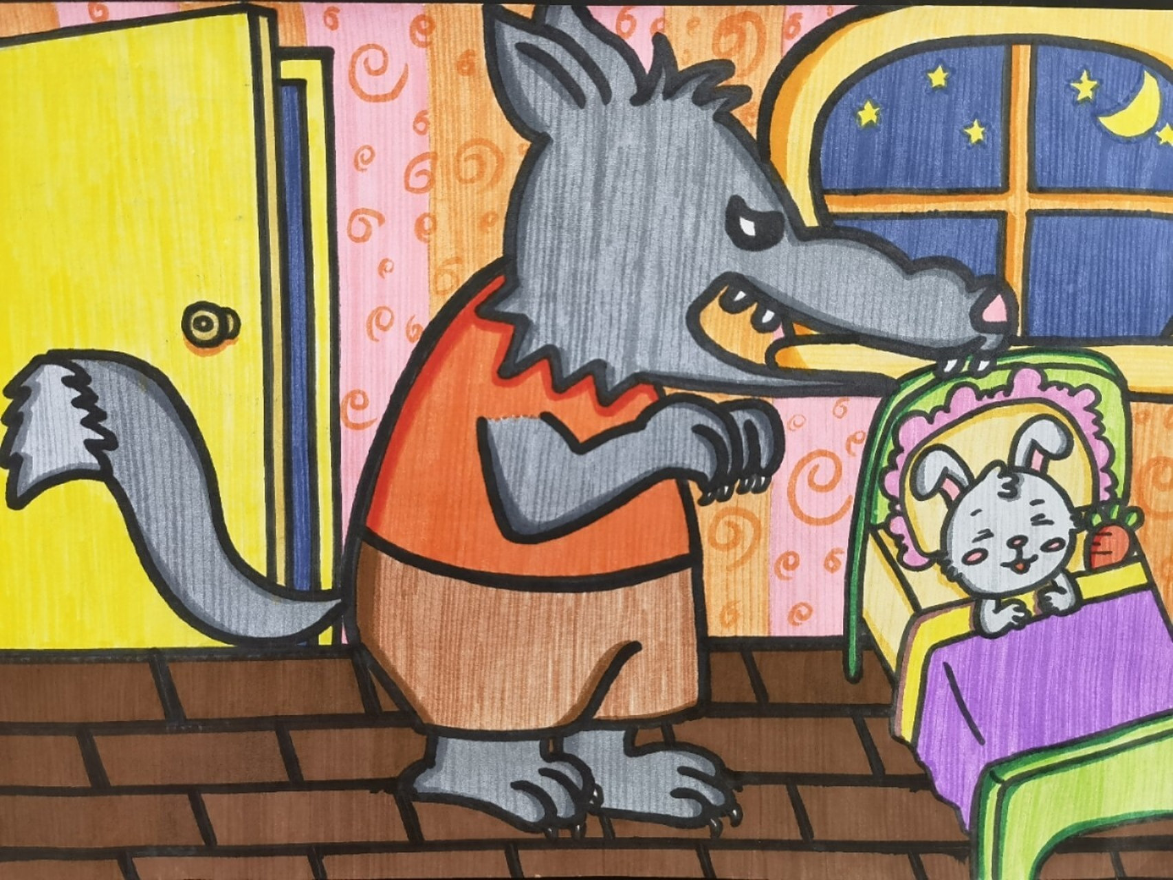 简笔画 —— 大灰狼(86)