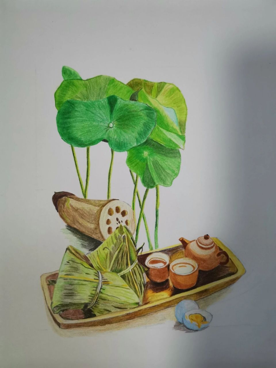彩铅粽子
