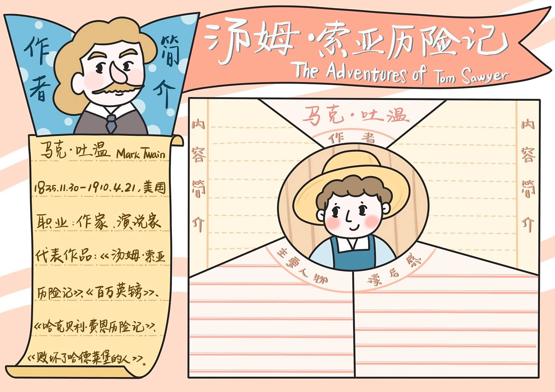 《汤姆·索亚历险记》读书笔记94来喽! 喜欢的私信我吧7878