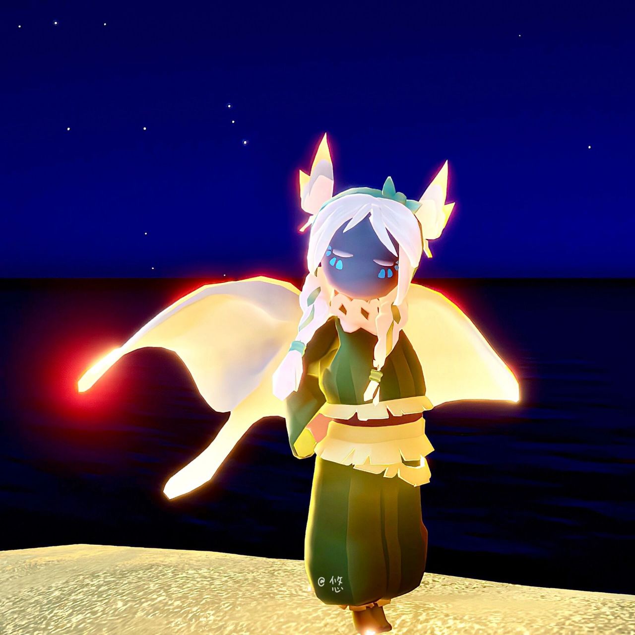 光遇小众穿搭——"梦想是飞翔的绿丝带妹妹" 7515集结季最好看的