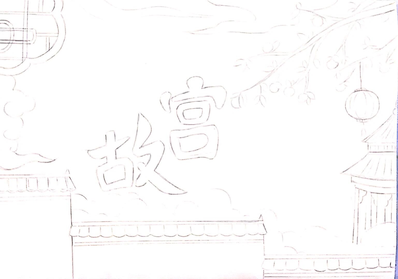 原创故宫主题手抄报🎨 慢慢来是一种诚意🌸