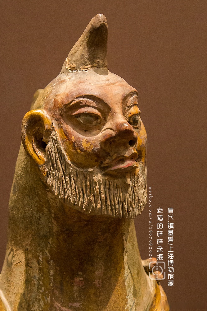 啊,它的嘴角似乎带着一丝不屑. 唐代镇墓兽/上海博物馆藏