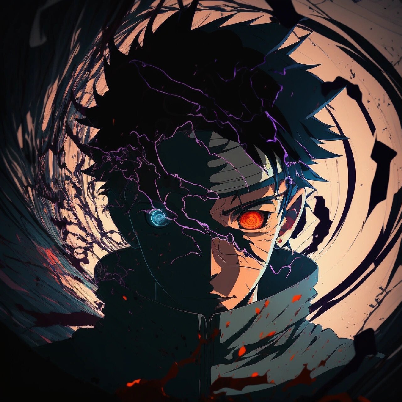 ai生成·火影忍者宇智波带土风格头像