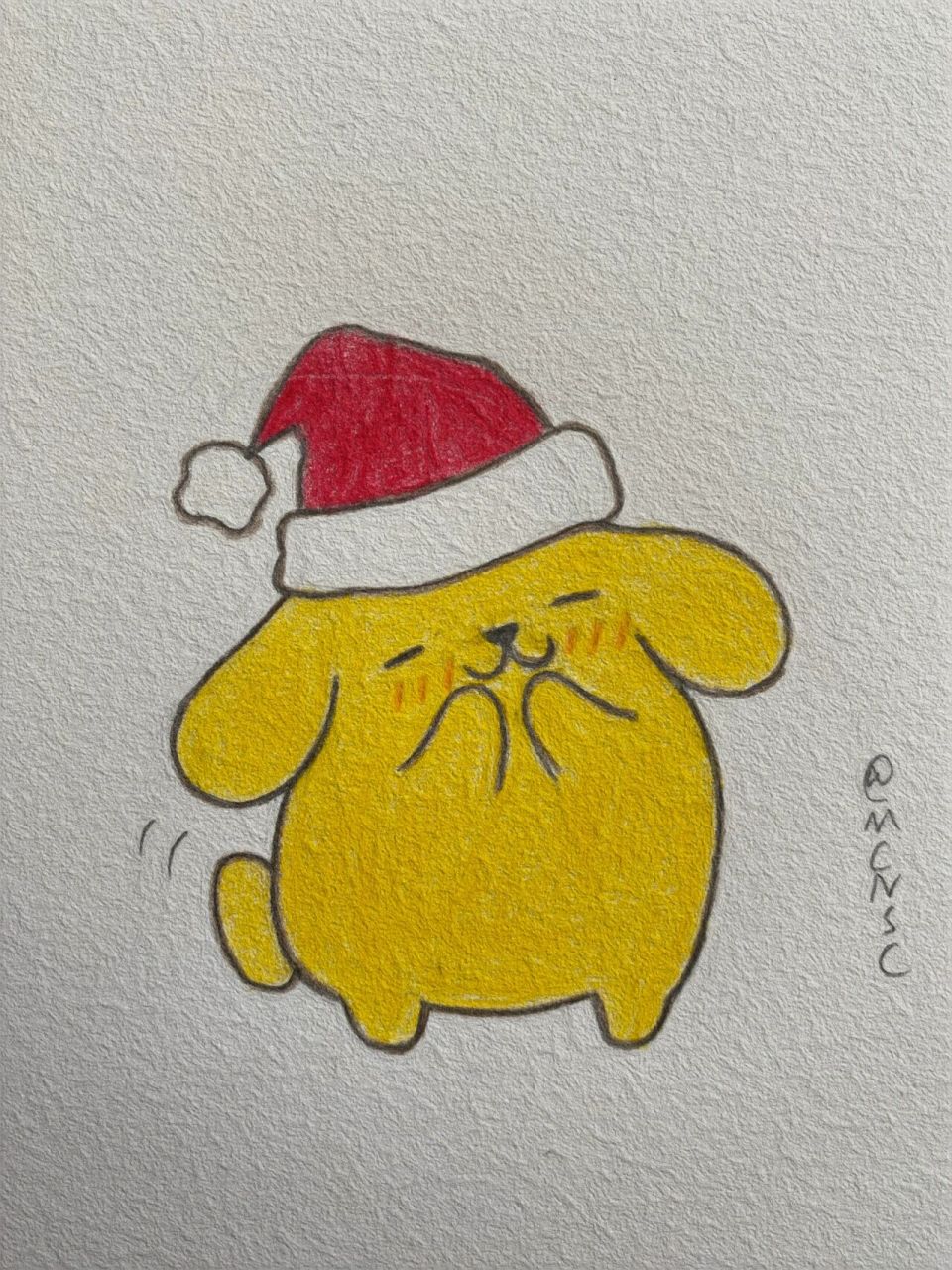 捉到一只圣诞小布丁/简笔画教程 今天又来分享布丁狗教程啦 	 超级好