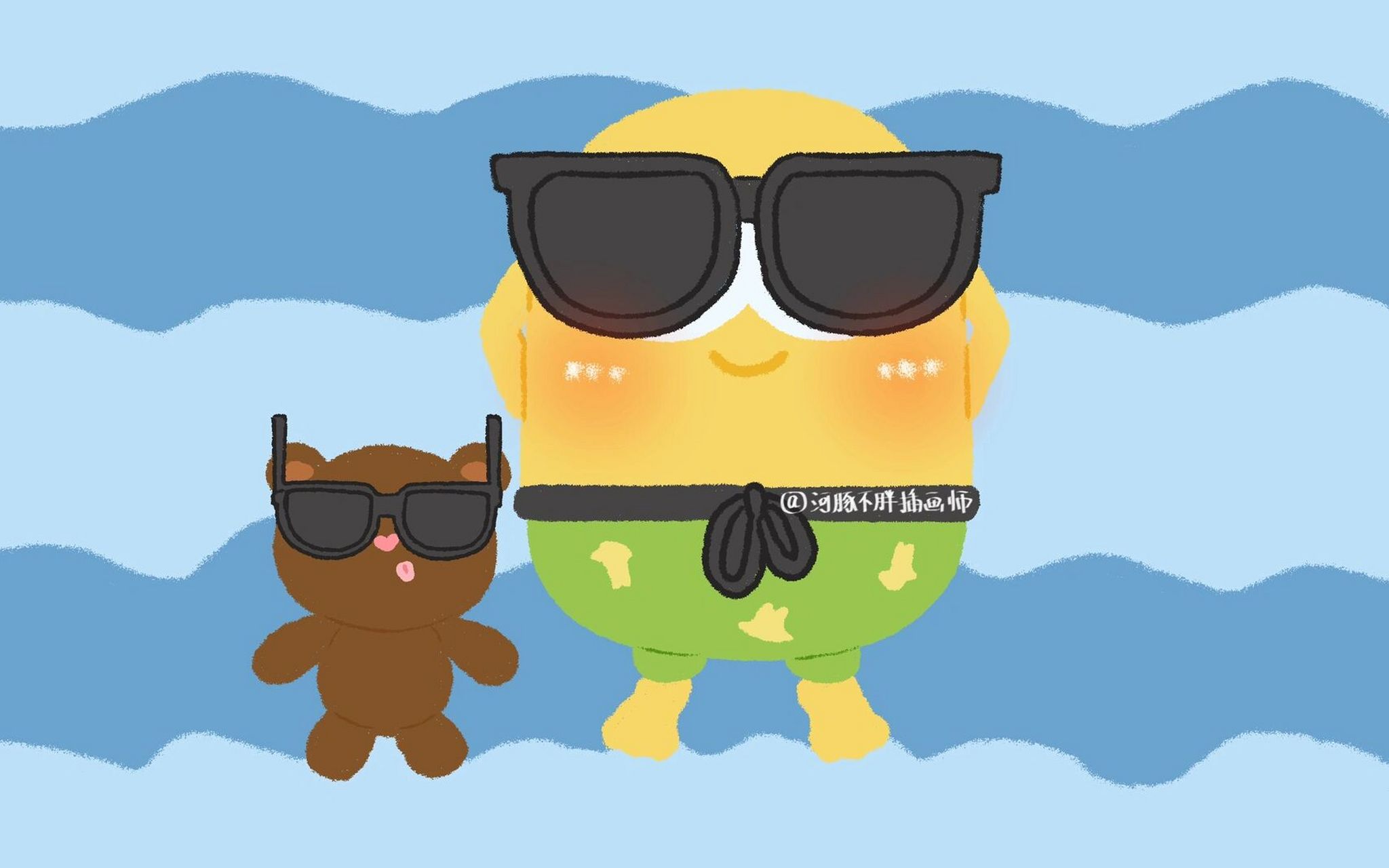 粉丝许愿的小黄人可爱电脑/ipad壁纸第二弹来拉[亲吻]本期绘画素材