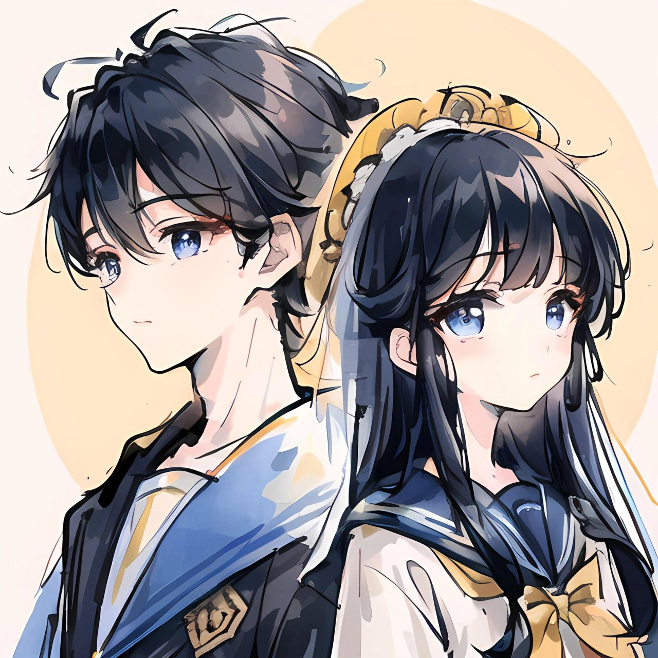 情头  |  柔和的淡黄色头像,初恋般的浪漫 淡黄色是一种温柔而具有