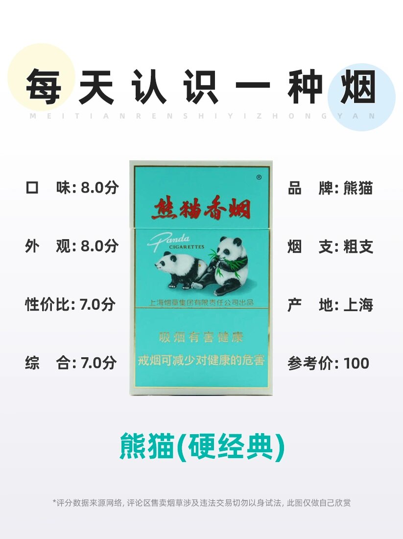 每天认识一种烟～熊猫(硬经典