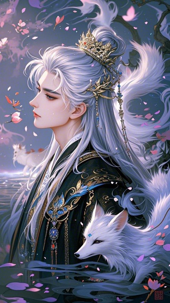 超级脸部特写,插画,新工笔,3d,3维,超级脸部特写,中国古风绝世美男