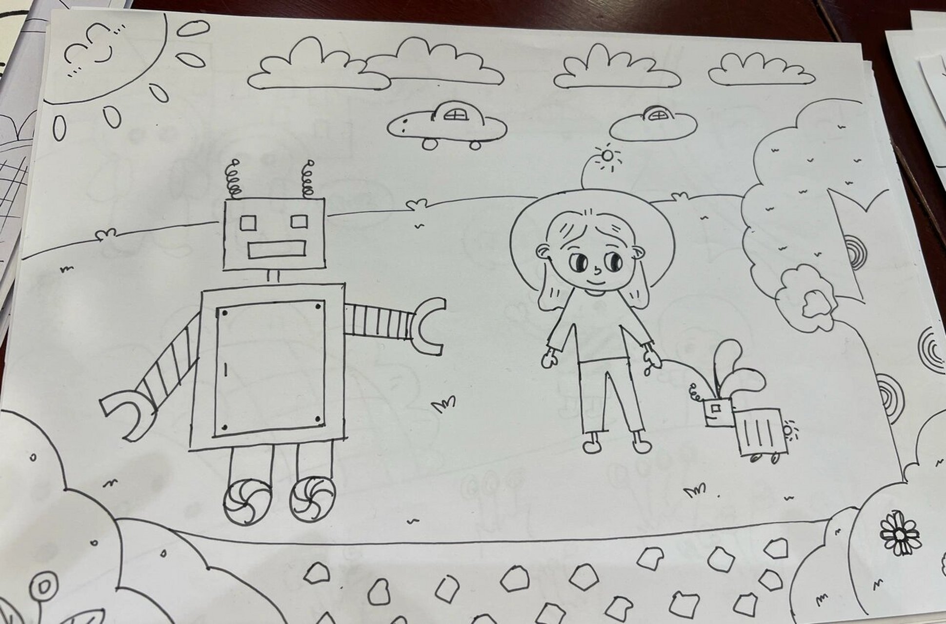 幼儿园简笔画—未来世界 今日分享主题画—未来世界,遨游太空等主题画
