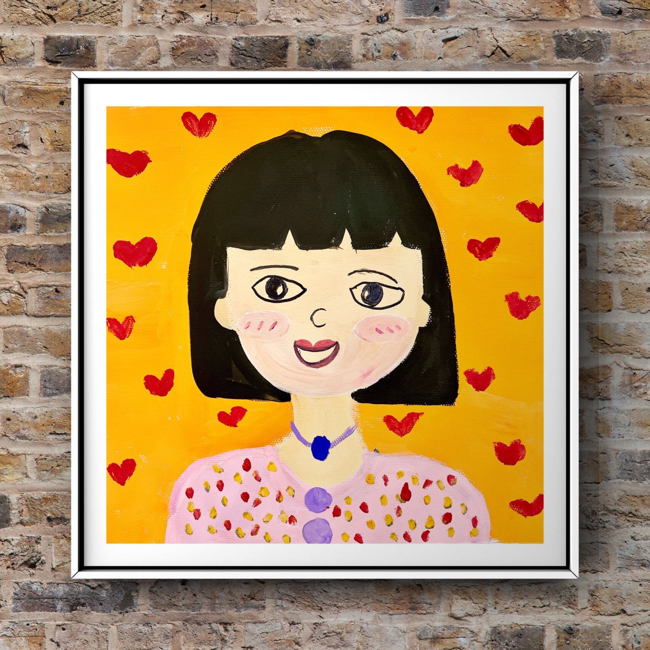 儿童创意美术水粉画～母亲节女神节我的妈妈 今日份水粉童鞋作品96