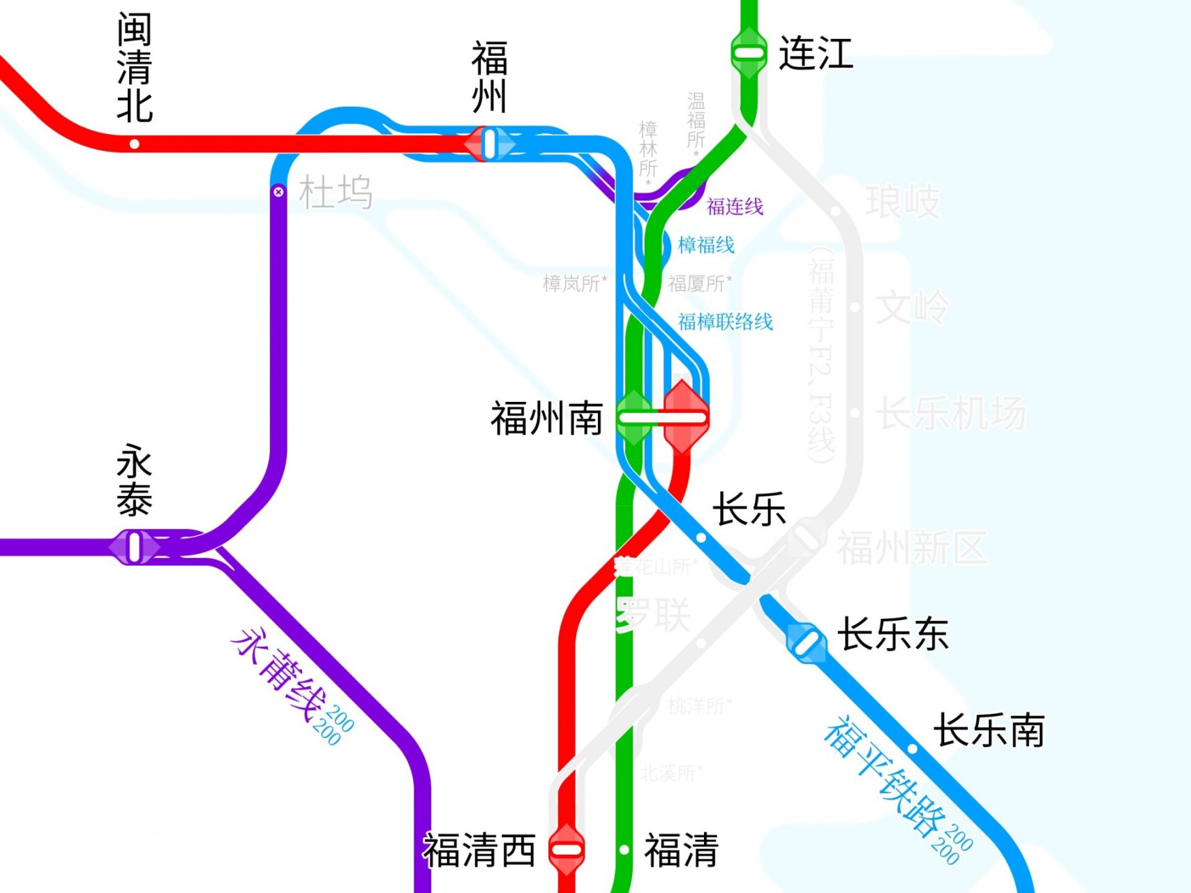 【更新】福建省动车组线路图2023.10 2023.10版本 1.