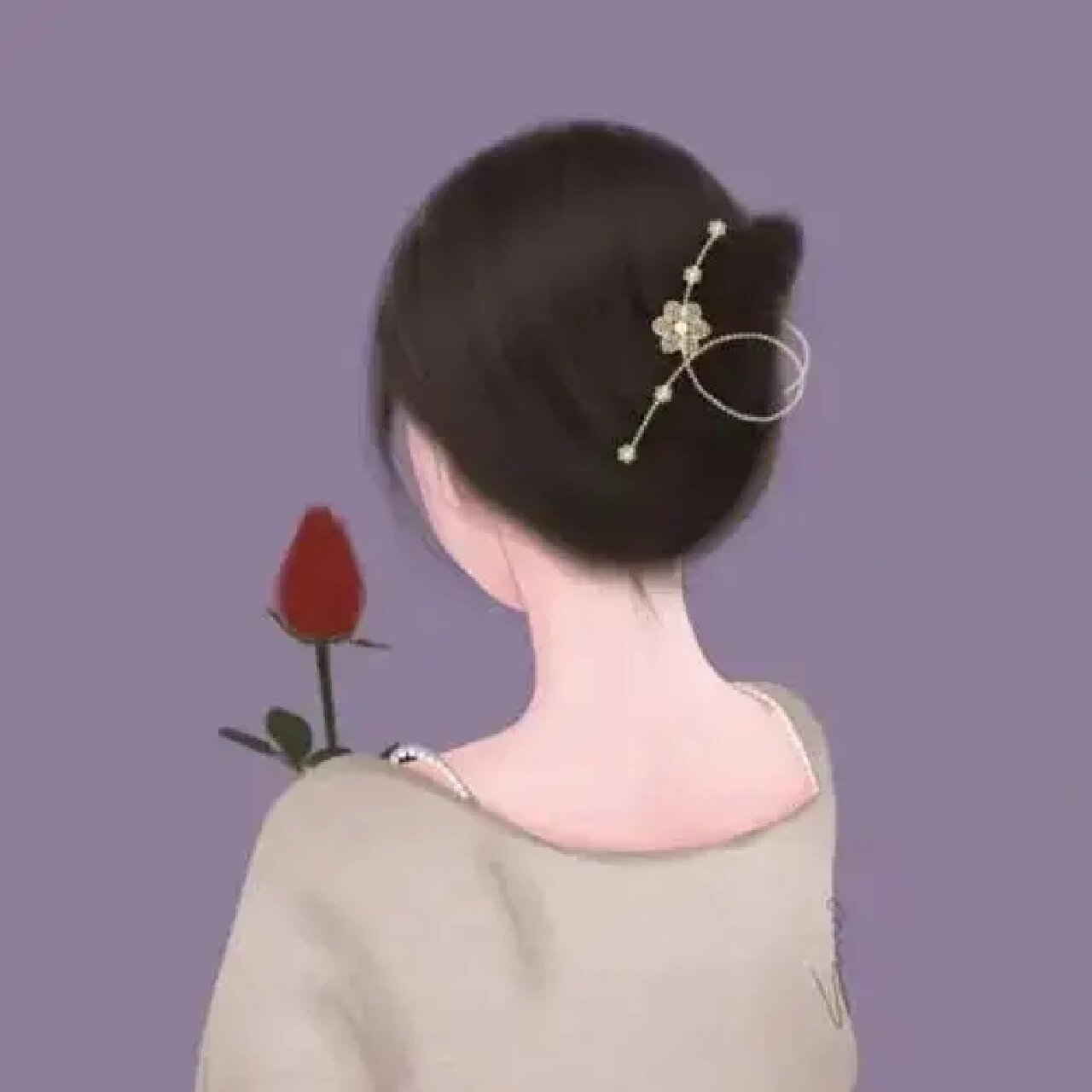 气质女生背影头像