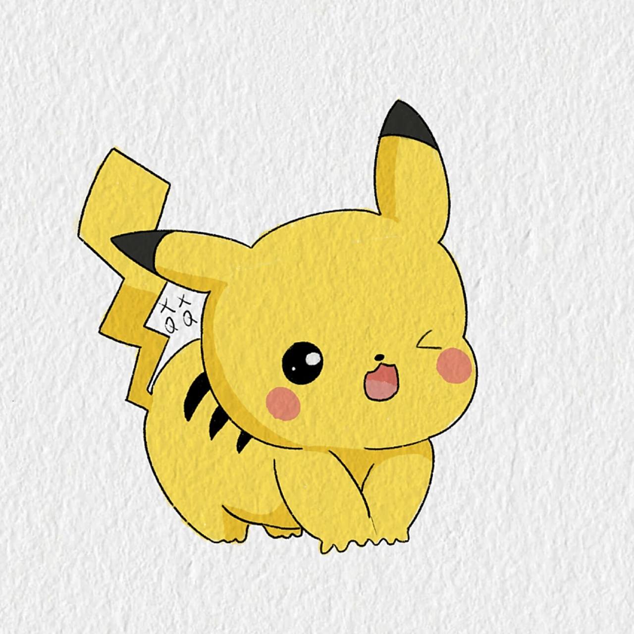 皮卡丘/简笔画教程 来自爱吃xxqq的投稿