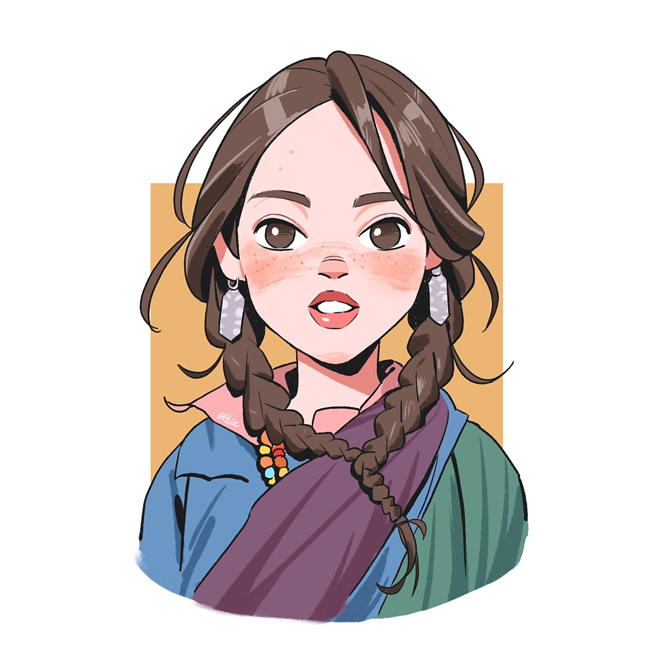 美式卡通头像|继续练习 深夜卡