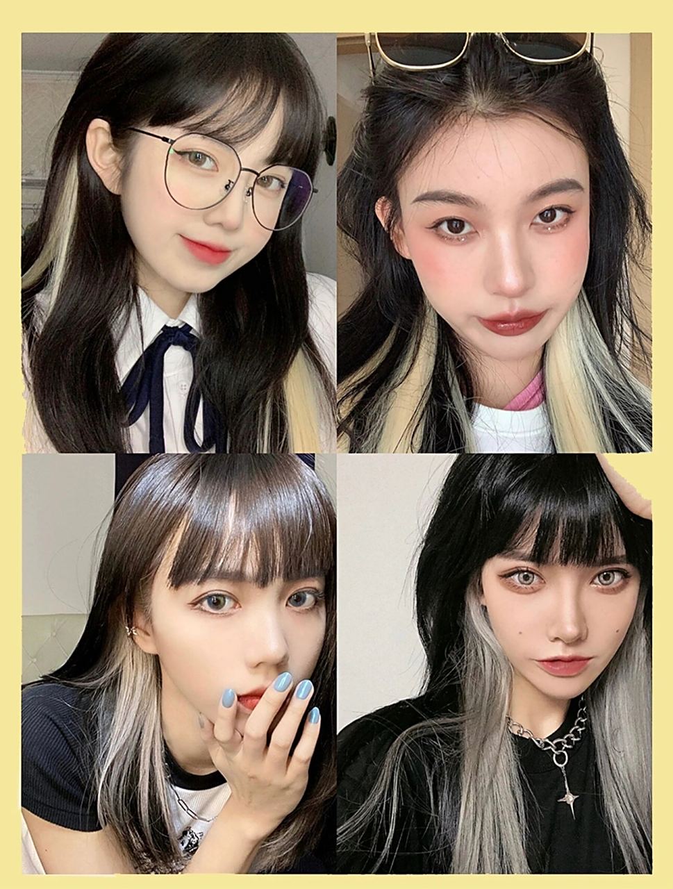 六种色系挂耳染发 时尚达人必备 无敌显白呀 挂耳染炒鸡火呀 看到好多