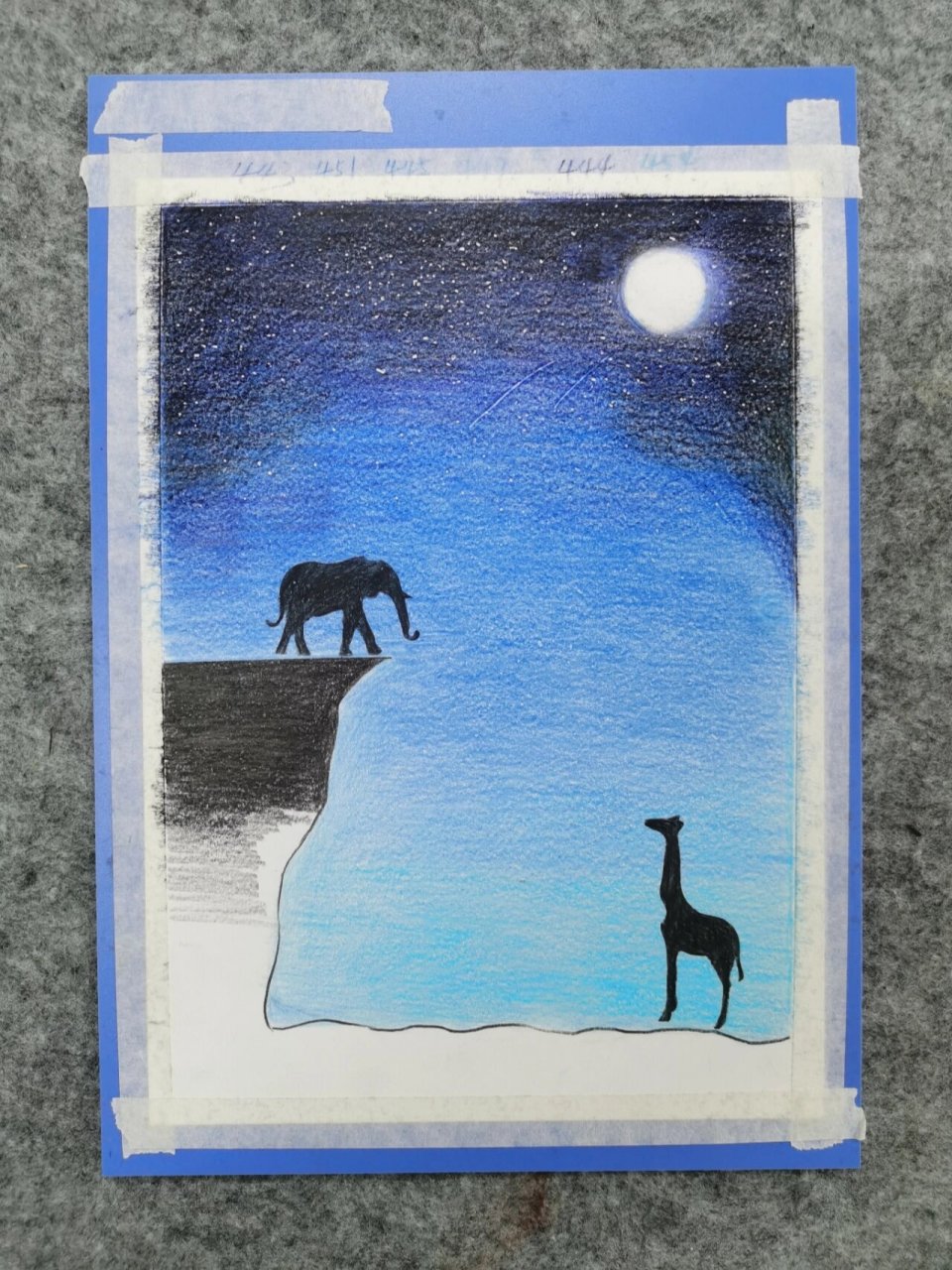 彩铅  |  《星空》简易教程步骤 纸张规格:16k,180g彩铅纸 48色水溶性