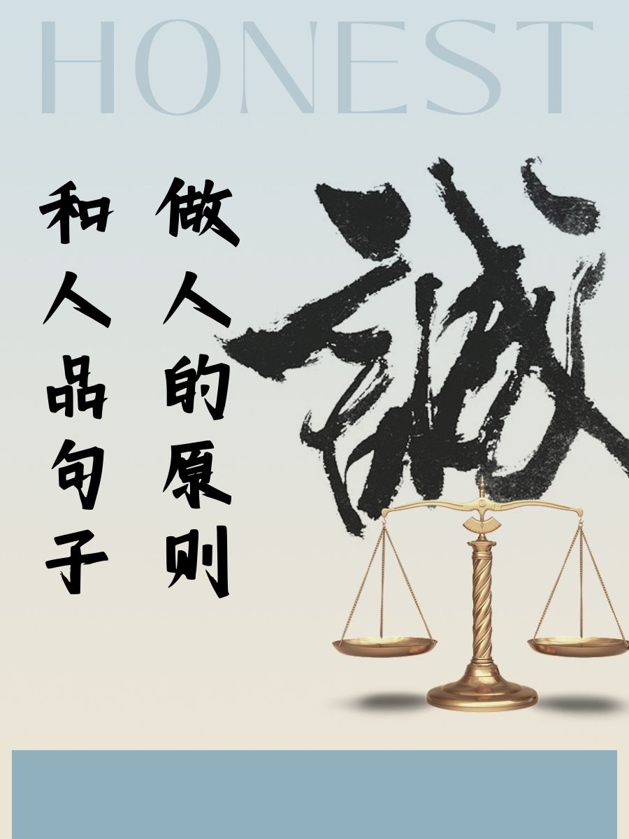 做人的原则和人品句子