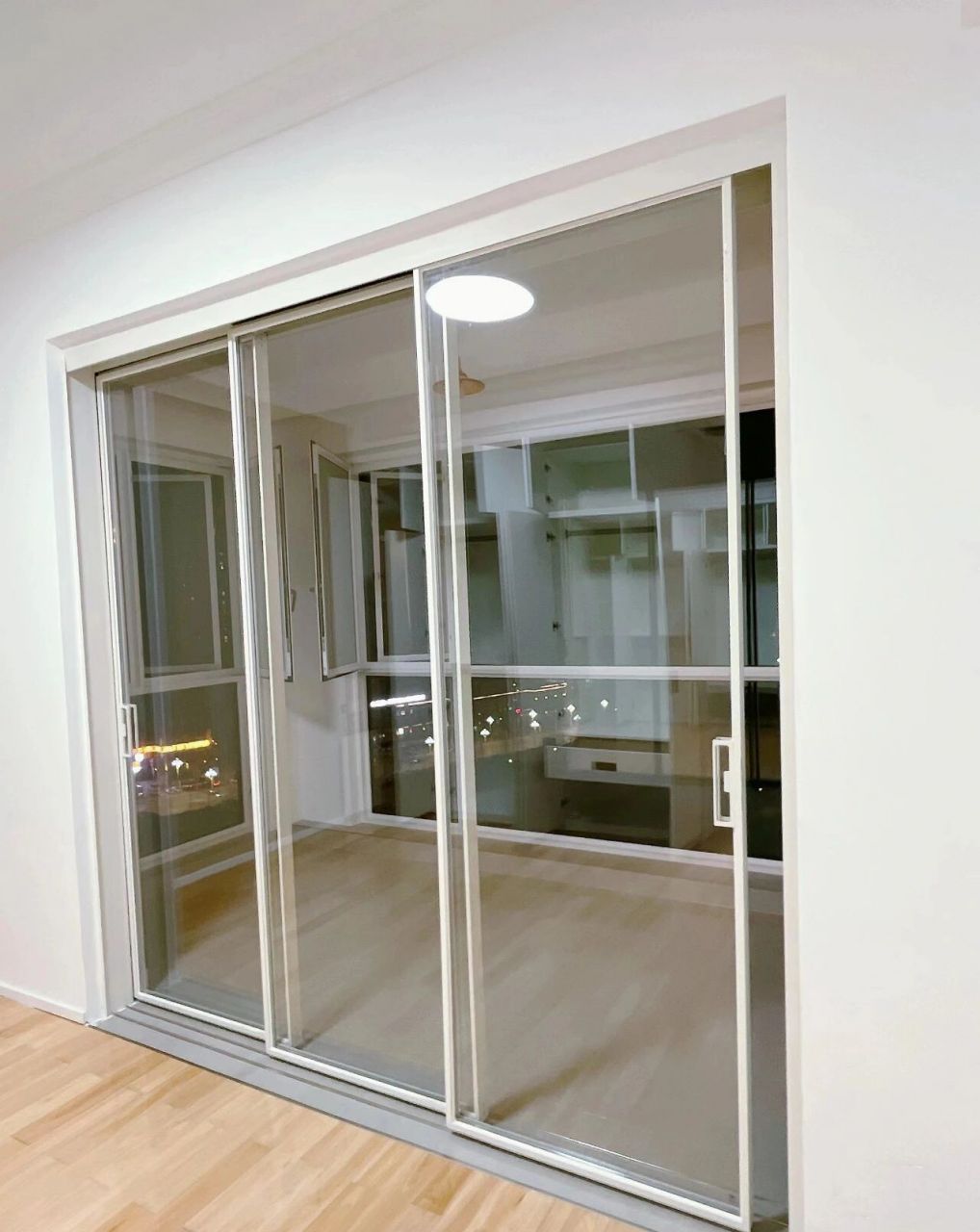 488元一平方,极窄三联动推拉门.滑门.移门 16×35地滑三联动488㎡,吊