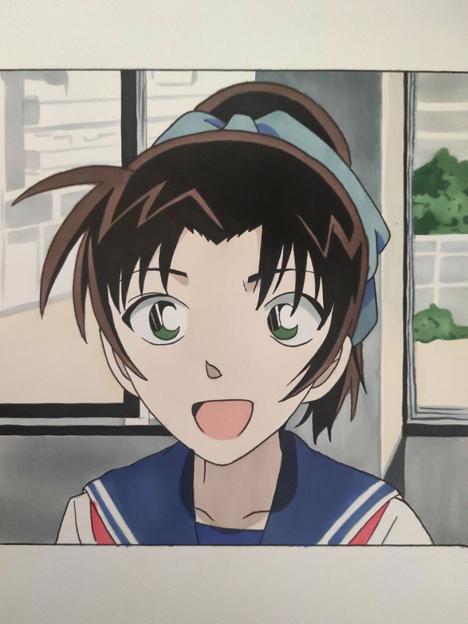 画一个远山和叶 [偷笑]