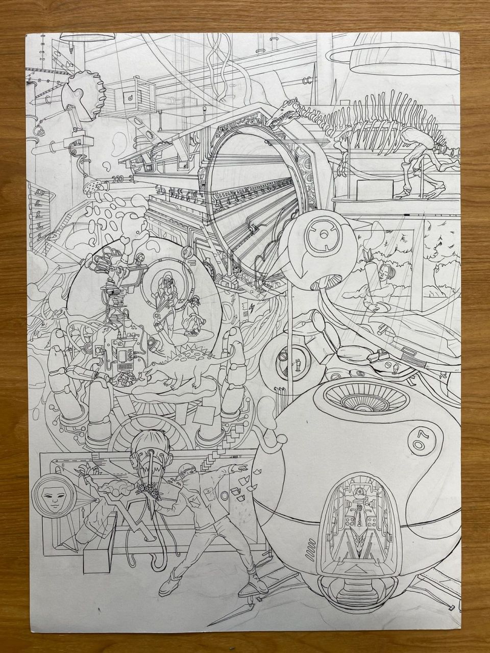 杭州市科技节科幻画一等奖《多维体时代》 当人类将步入多维体时代,将