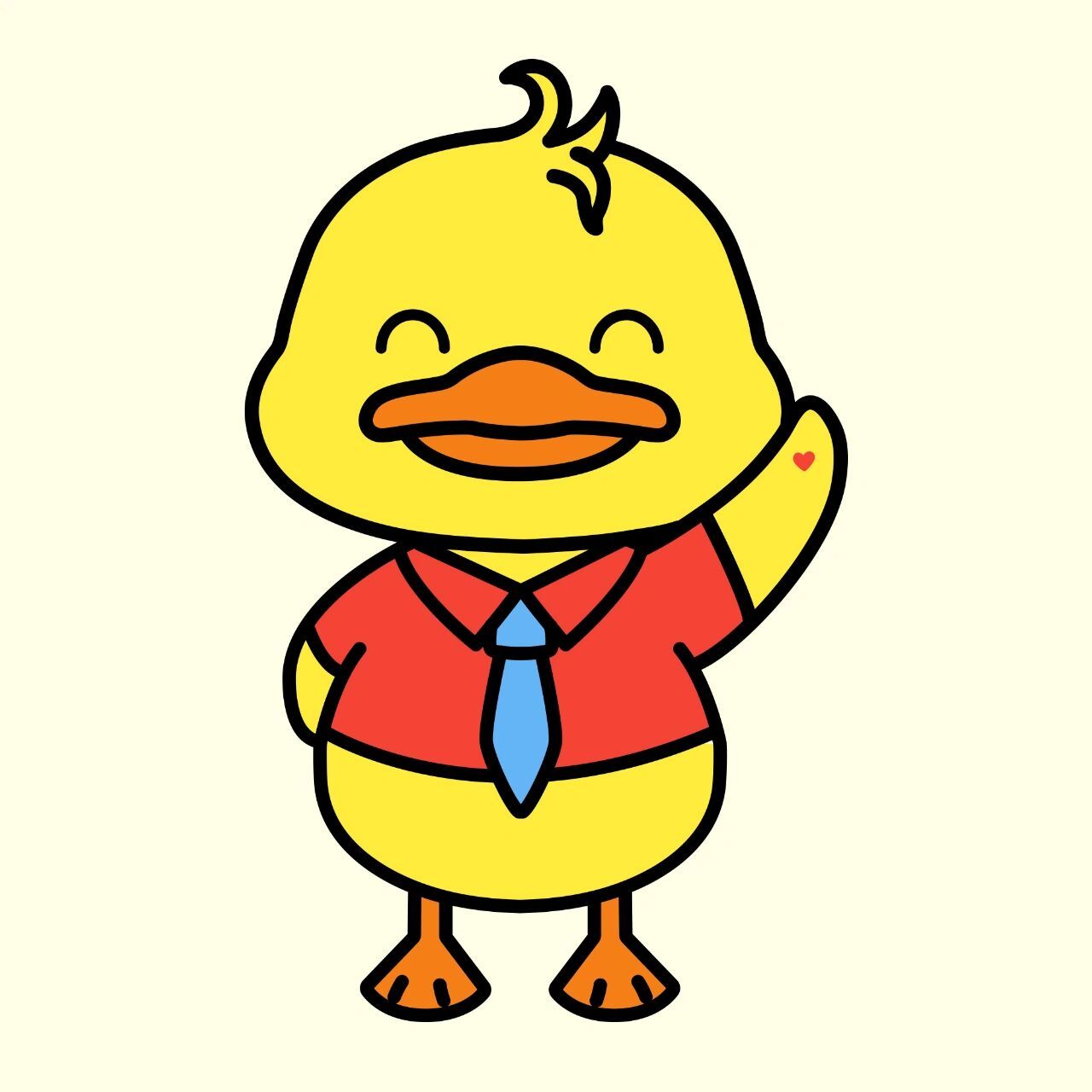 小黄鸭,好运鸭,卡通形象设计,头像分享