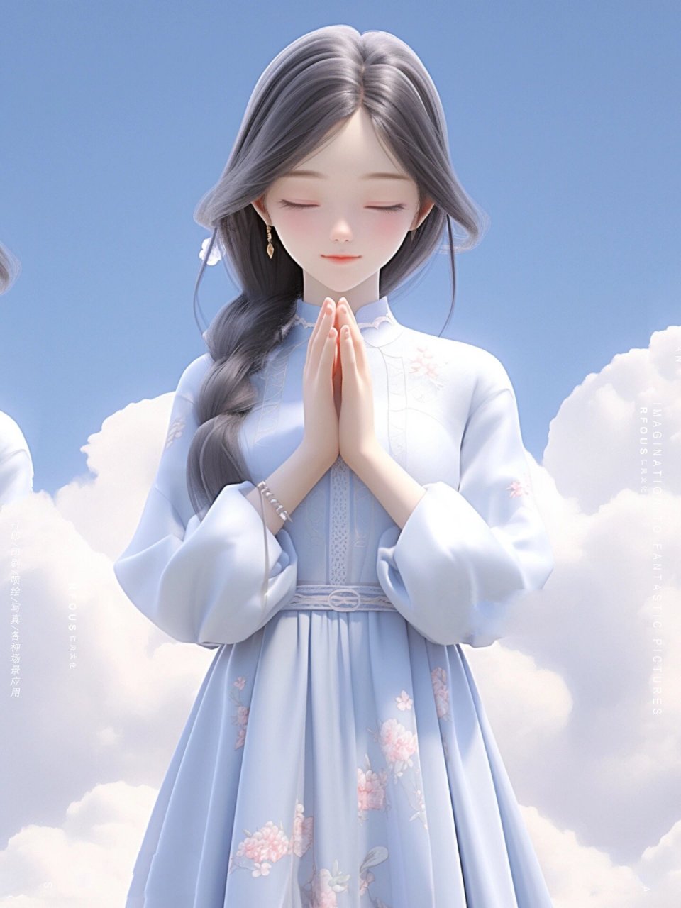 仙气十足的佛系女孩头像|许个愿吧