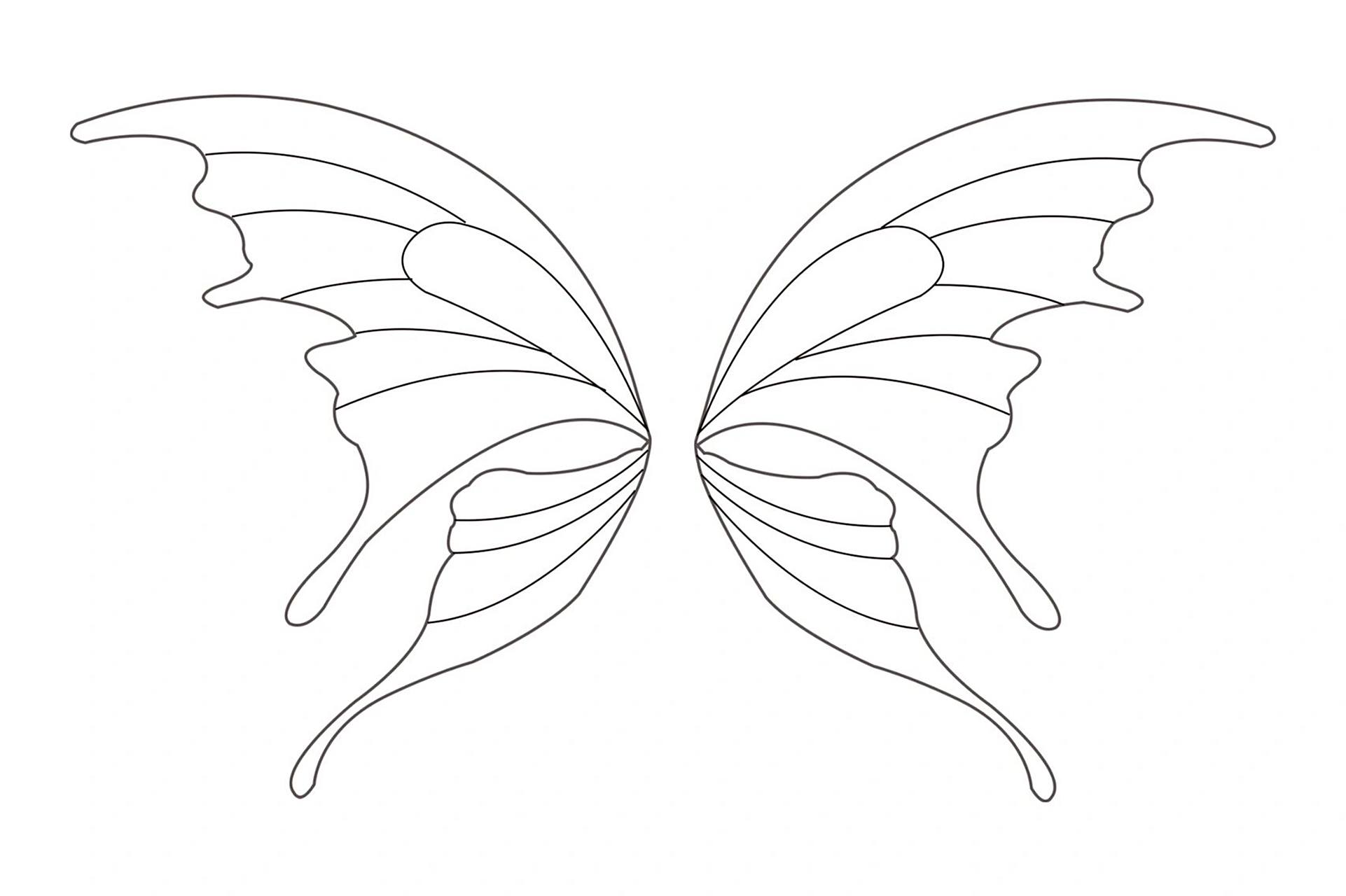 精灵/蝴蝶翅膀线稿 不是自己原创,是网上的图"扒"下来的,给有需要的