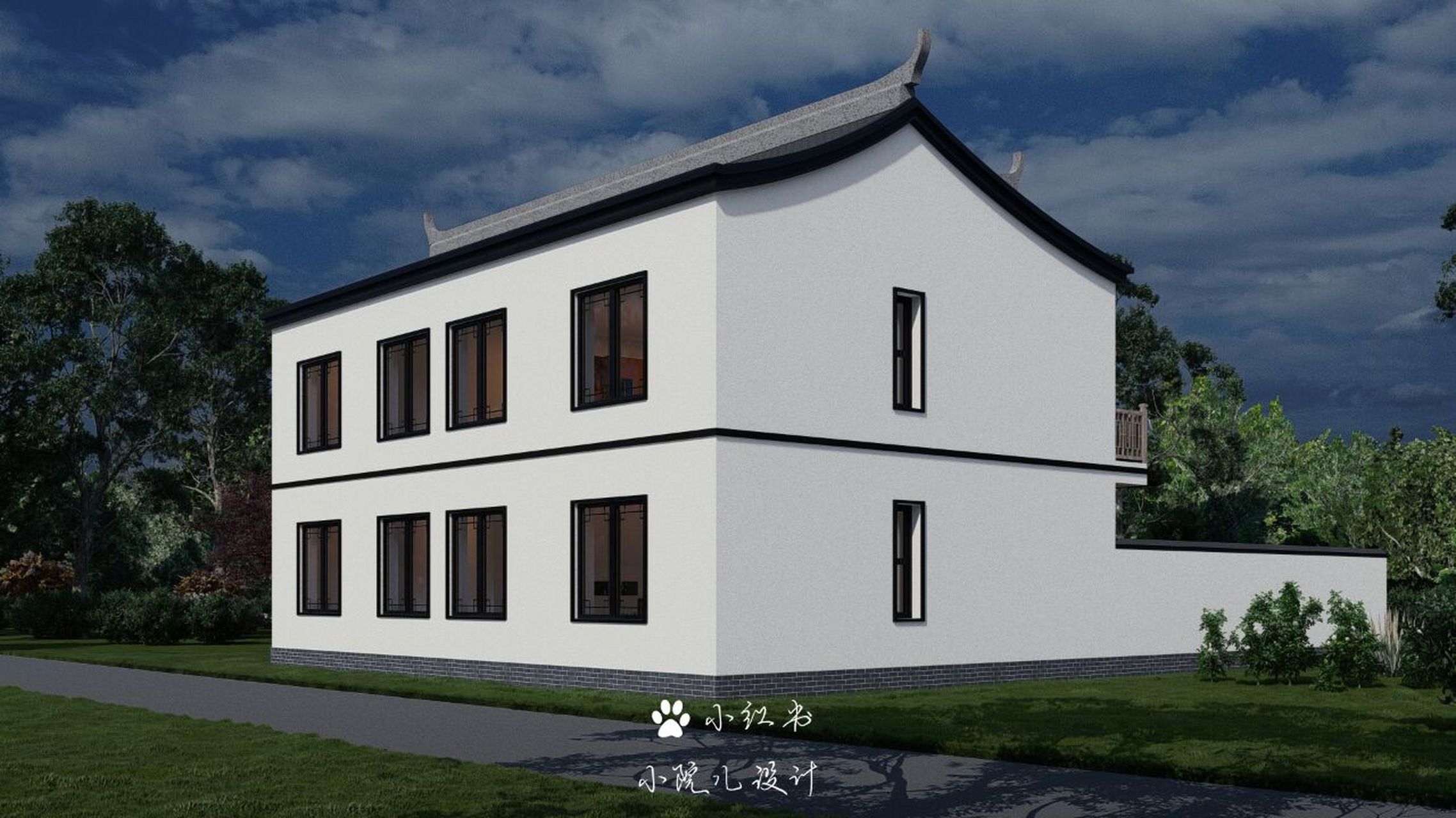 正房 厢房,二层中式自建别墅(附平面图) 92项目概况建筑面积:307.