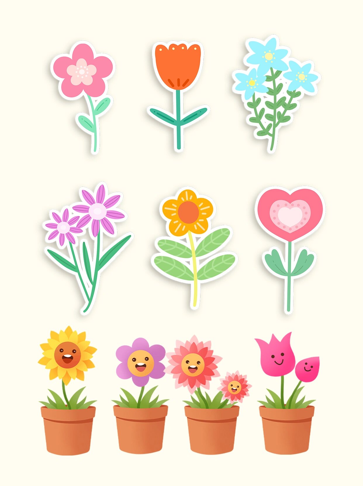 94【超可爱卡通花朵素材哦】94