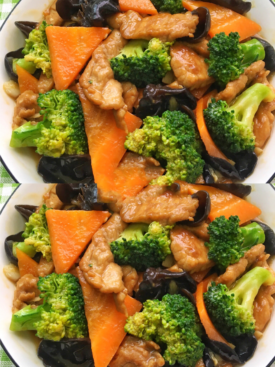 家常菜,营养又健康的西兰花木耳炒肉 93今天给大家分享一道简单家常